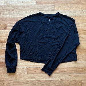 lululemon athletica Black Crop Top